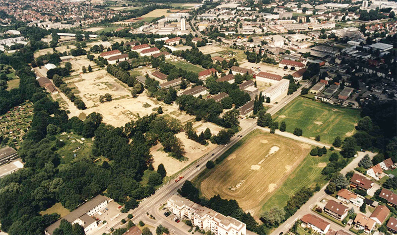 Luftbild vom Vauban aus den 90ern